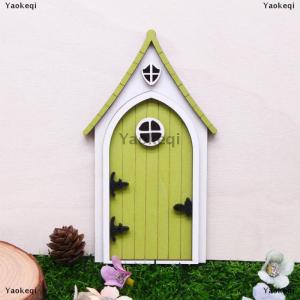 [COD] Yaokeqi Dollhouse Mini Wooden Fairy Tale Door Dollhouse Gnome Door Model Miniature Garden Scene DIY Furniture Decoration Accessories