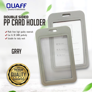 PrinTEE - QUAFF 5pcs Double Sided PP Card Holder Protector Vertical | ID Case for ID Cards (C-104V)