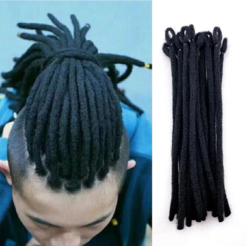 6” Dreadlock Extension Handmade Braiding Reggae Hair Hip-Pop Hair Dread  Synthetic Box Braiding For Men Soft Fax Locs Crochet Twist