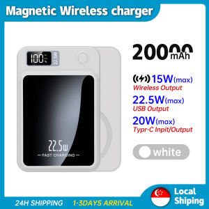 CCC Certificate Authentic 20000 mAh Magnet Wireless Powerbank/66W PD Fast Charging Power Bank/Built-in Type-c and Iphone Cable
