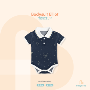 Baju Bayi Tencel - Elliot Polo Bodysuit TENCEL™ Modal - Baby Loop