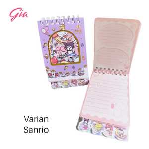 BINDER BOOK PEMBATAS BERDIRI SANRIO | BUKU MEMO KECIL | BUKU NOTES | DIARY KECIL SANRIO LUCU | CINAMORROL | KUROMI | MELODY | HELLOKITTY | POMPOMPURRIN | CAPYBARA | LABUBU
