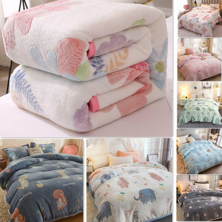 New coral fleece blankets,warm autumn and winter blankets, soft blankets,  nap blankets, bed sheet blankets, Size: Single Twin Queen King