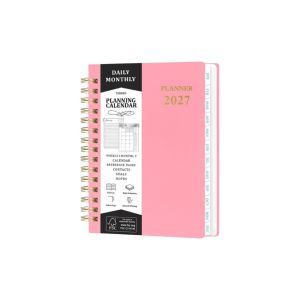 MNTT Efficiency 2027 Yearly Planner Notebook Thick Paper A5 A5 Agenda Planning Notebook Durable 365 Days Diary Plan Schedule Notebook School Office Supplies