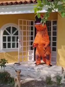 T-Rex Inflatable Costume Standing Dinosaur Mascot for Halloween & Christmas Fun Animal Party Role-playing Outfit Apparel2026