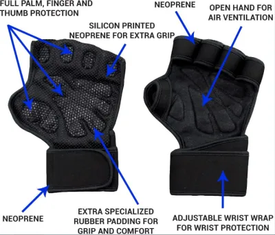 SARUNG TANGAN FITNESS WRISTBAND GLOVE GOWES