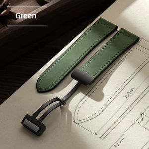 Leather Strap 22MM / 20MM / 18MM Waterproof Sports Band for Garmin Samsung Huawei Realme Oneplus Aolon Watches Business Fashion