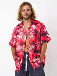 ZEEMIN  Hawaiian Shirts Men Casual Short Sleeve Shirt Beach Flower Print Lapel Mens Shirt Top Fashion Streetwear Oversized Men Clothing