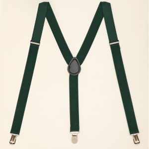 Men and Women Hot Selling Elastic Three-Clip Suspender Adjustable Strap for Trousers Party Wedding Black Adjustable