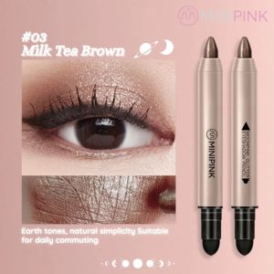 MINIPINK Moonpink Eyeshadow Pensil 2in1 Glitter 6 Warna Pigmentend dan Tahan Lama MP068