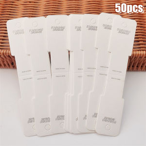 [haoh] 50pcs hiển thị thẻ cho Tóc Dây Kẹp Tóc Vòng Cổ Vòng đeo tay Bông tai tai đinh tán làm bằng tay tự làm đồ trang sức tông gói tóc Clip thủ công treo Thẻ tag