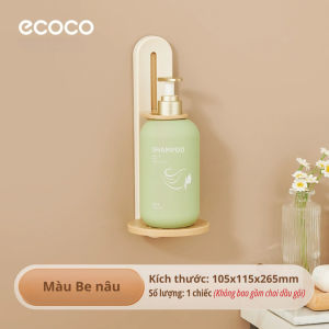 Giá treo dầu gội sữa tắm ECOCO không khoan vít thế hệ mới Giá để chai lọ tích hợp thoát nước thông minh chịu lực tốt