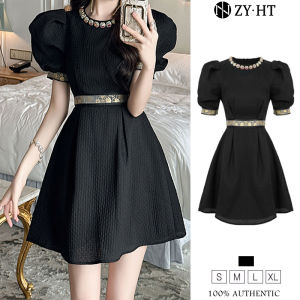 ZYHT EraVogue Váy nữ Váy đen Váy tay phồng Váy chữ A váy công sở váy cao cấp váy cổ điển váy sự kiện váy dự tiệc váy dạ hội 21168