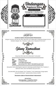 PAKET 100pcs Undangan Walimatul Khitan Bingkai Hitam SIAP KIRIM