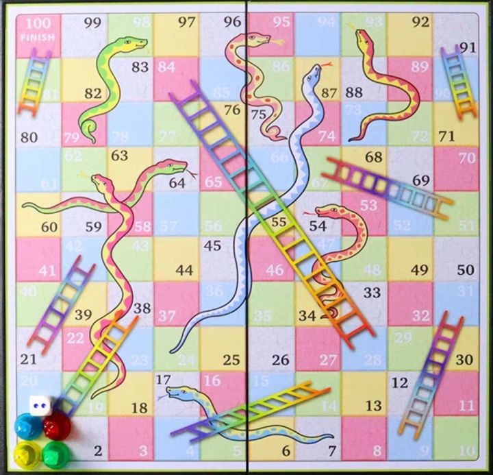 (sg Stock New Design) Large Magnetic Snakes & Ladders Board Game With 