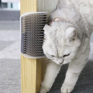 🙀 Lược masage gắn góc tường cho mèo cọ lông - tặng cỏ mèo 🙀
