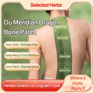 💕 Herbal Spine Protection 💕 Wormwood Dragon Meridian Phoenix Patch Du Channel Patch Dragon Bone Patch Dragon Bone Phoenix Patch Wormwood Dragon Bone Moxibustion Patch Waist and Back Lengthened Large Size Plaster Back艾草龙骨贴