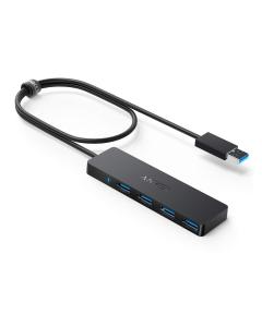 Anker USB 3.0 4พอร์ตแบบบางพิเศษฮับข้อมูลสำหรับ Macbook Mac Pro/mini iMac Surface Pro XPSโน้ตบุ๊คพีซีแฟลชไดรฟ์ USBฮาร์ดดิสก์พกพาและอื่นๆ