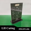 Combo 5 menu mica A4, bảng mica để bàn.. 