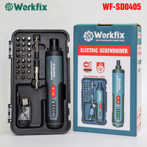 Tua Vít Điện / Máy Bắt Vít Mini WORKFIX WF-SD0405 Lực siết 5Nm 3 Tốc độ Kèm 26 Món Phụ Kiện