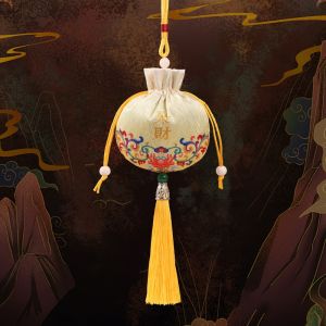 GFNIE4 Handmade Mid-Autumn Festival Sachet Bag Lucky Brocade Chinese Style Blessing Pouch Exquisite Jewelry Storage Bag Printing Bundle Pocket Home Decor