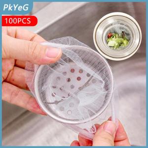 PkYeG 100 cái dùng một lần Bồn Rửa Nhà Bếp Bộ Lọc cống chống chặn túi rác hồ bơi bị rò rỉ lưới túi lưới lọc bồn rửa Rác Lưới