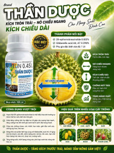 Thần Dược GA4 +7[Gibberellic A4A7: 0.398] - Siêu kích tròn trái-Nở chiều ngang+ kích chiều dài-100l pha 200l