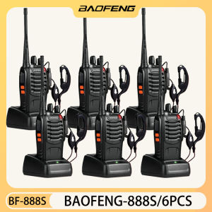 COD 6PCS Baofeng 888S 5W Two-Way Radio Walkie Talkie Interphone handset radio walkie bf 888S 16 channels