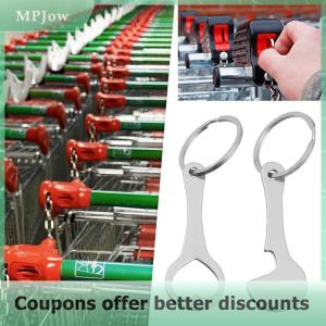 【MPJow】 Metal Key Ring Shopping Cart Tokens DIY Shopping Trolley Tokens Aluminum Alloy Key Ring Coin Holder Keychain Room Decor
