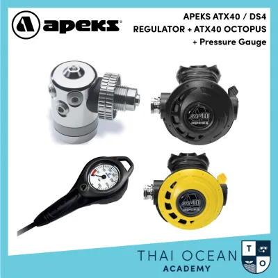 APEKS APEKS ATX40 DS4 REGULATOR + ATX40 OCTOPUS + Pressure Gauge (Full Set) ชุดเร็คกูเรเตอร์