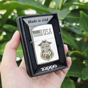 Bật Lửa Zippo Bạc Khối Harley Davidson Chu Niên 1932- 1985 Fullbox ( Tặng Đá Bấc) Hột Quẹt Xăng Đá Zippo