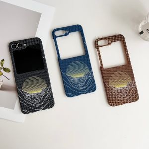 For Samsung Galaxy Z Flip 7 Case Hard PC carbon fibre Moon Protective Back Cover Cases For Samsung Z Flip 7 6 5 4 3 Phone Shell