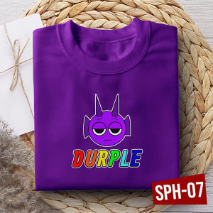 Cartoon Sprunki incredibox head logo Raddy Pinki Oren Sky Durple Wenda Design T-shirt
