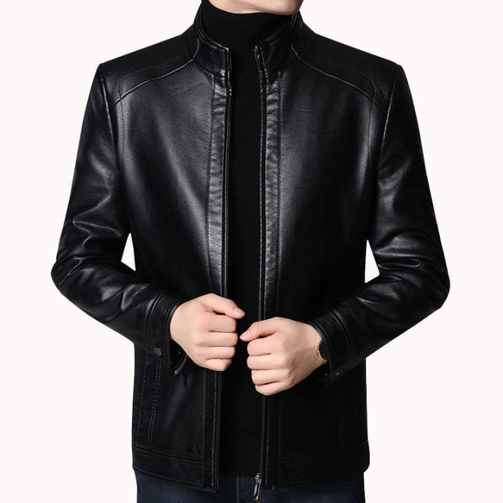 Men Jacket 2022 New Spring Fall Soft Leather Jackets For Man