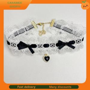 ❣️❣️❣️ Short Lace Choker Nekclace For Women Girl Fashion Lolitas Heart Pendant Gothic Collar Necklace Gift For Party Cosplay Jewelry