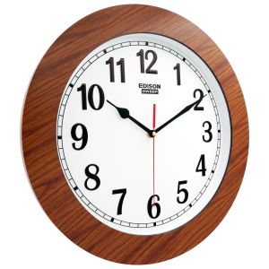 Jam Dinding Edison Sweep ES 410 Wood T11 Timbul Diameter 410mm 41cm
