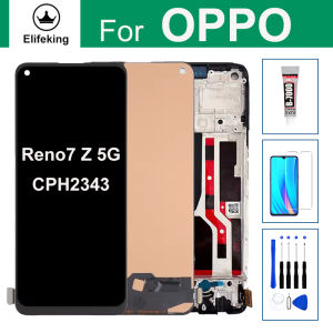 6.43 lcd cho Oppo reno7 Z 5 gam cph2343 hiển thị thay thế bộ cụm màn hình cảm ứng với miễn phí keo công cụ kính cường lực
