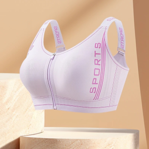 Front Zipper Sport Bra Anti-sagging Sports Bra Comfortable Gathering Underwear With Adjustable Strap 前拉链无痕文胸