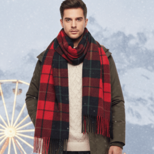 OEUVR Soft Tartan Mufflers Classic Plaid Gingham Shawls Winter Blankets Simple Cashmere Neckwear Office