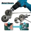 Adaptor Bor Pemotong Seng Alat Pemotong Lembaran Logam Kepala Ganda Pemotong Lembaran Logam Bor Listrik Kepala Ganda Bor Listrik Pelat Logam Tambahan Cutter untuk Memotong Lembaran Logam Aksesori Gunting Retrofit. 