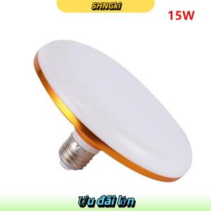 SHNGki 220V LED bóng đèn E27 LED Đèn siêu sáng 15W UFO LED đèn trong nhà lạnh trắng chiếu sáng bảng đèn nhà để xe ánh sáng