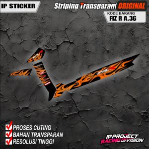 (COD) STIKER STRIPING ORIGINAL MOTOR YAMAHA FIZ R 2000 HOLOGRAM DAN TRANSPARAN A.36