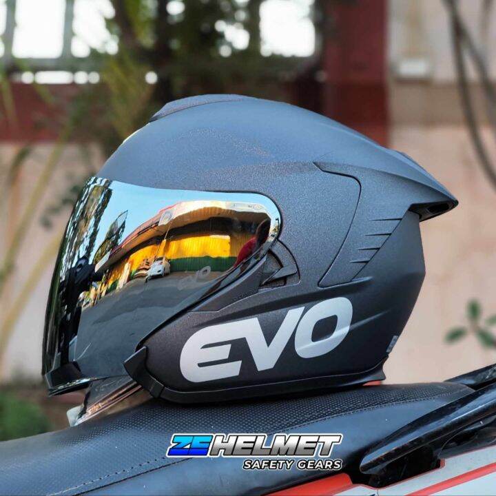 Evo half face sales helmet matte black