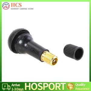 【HCS】100 ชิ้น TR-413 Snap In สั้นวาล์วยางสีดำลำต้น TR413 Tubeless วาล์ว