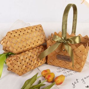 TOO AGHAST69ST7 งานทำมือ กระถางดอกไม้สำหรับเด็ก มือถือแบบมือถือ ดีไอวาย ตะกร้าแขวน แบบพกพาได้ หลายขนาดหลายขนาด ที่จัดเก็บของกระจุกกระจิก บ้านในบ้าน