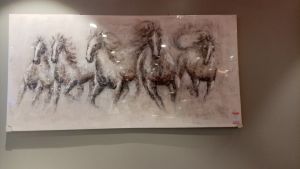 LUCKY 5 HORSES PAINTING