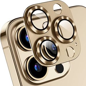 2Pcs Titanium Color Metal Ring Camera Protector for IPhone 11 12 13 14 15 Pro Max 14 15 Plus Tempered Glass Lens Protection Accessories