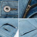 JEEP SPIRIT Quần Đùi Denim Cho Nam Quần Cắt Thẳng Thường Ngày Dáng Rộng Mùa Hè Quần Jean Cotton Mỏng Cho Nam Quần Lửng Cho Nam Quần Jean Màu Xanh Dương. 