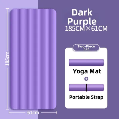 FCThick Wide Non-Slip Yoga Mat Fitness Dance Exercise Blanket Home Use Sleepable No Odor Shock Absorption Quiet Convenient