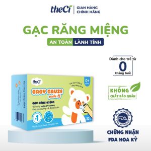 Gạc Rơ Lưỡi Trẻ Sơ Sinh theCi 30 Miếng – Gạc Răng Miệng Cho Trẻ Sơ Sinh Mềm Mịn Ngừa Nấm Lưỡi